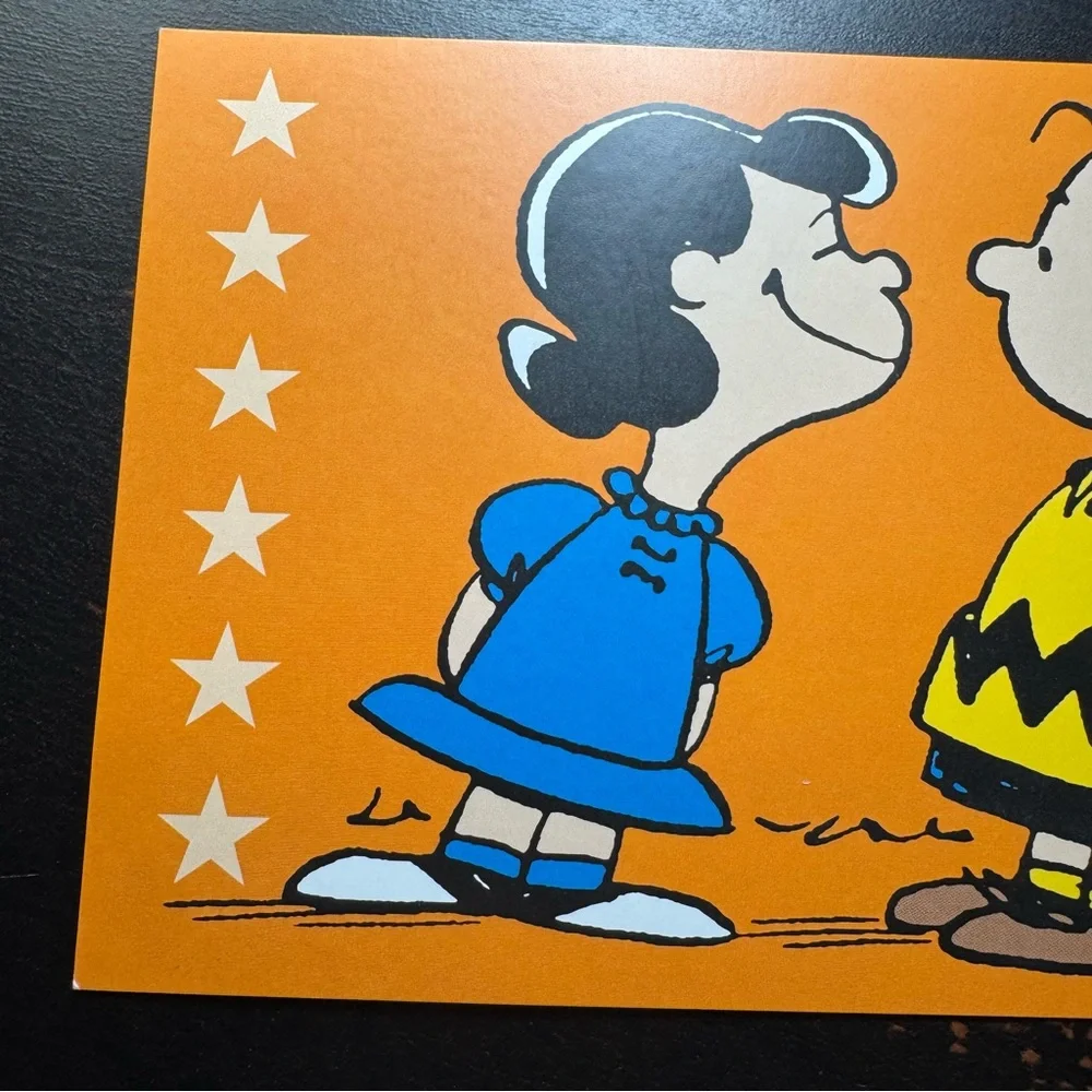 Charles M. Schulz Museum Orange‎ Charlie Brown and Lucy Postcard 4x6 Unstamped
